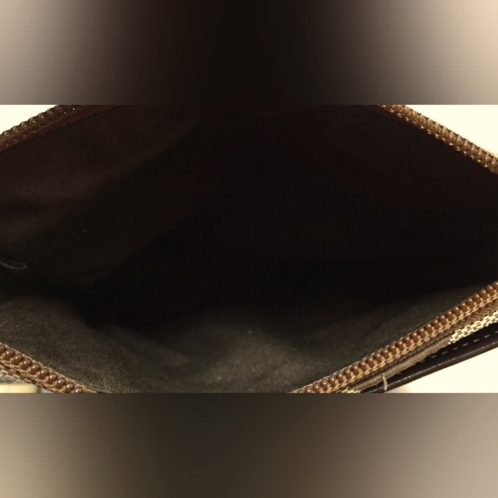 Coach Shoulder Swing Bag Signature Nylon Leather Beige Brown - Picture 11 of 12
